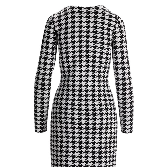 ✨Host Pick✨Boston Proper, Park City Houndstooth Sculpting Sweater Dress - Picture 3 of 4